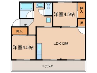 鶴田マンションの物件間取画像